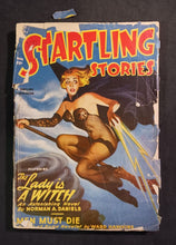Load image into Gallery viewer, 1950 Startling Stories Mar. Lady is a Witch G+ w/ Missing pieces, no back cover