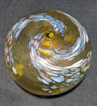 Load image into Gallery viewer, Beautiful, Delicate Art Glass Orb / Vase -- Signed -- Orange
