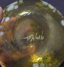 Load image into Gallery viewer, Beautiful, Delicate Art Glass Orb / Vase -- Signed -- Orange