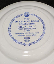 Load image into Gallery viewer, Spode Blue Room Collection Plate - Girl at Well - First Introduced c. 1822