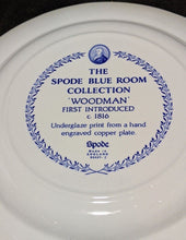 Load image into Gallery viewer, Spode Blue Room Collection Plate - Woodman - First Introduced c. 1816