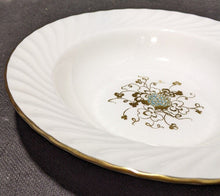 Load image into Gallery viewer, 4 AYNSLEY Fine Bone China Rimmed Soup Bowls -- Moderne Pattern