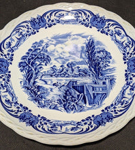 Load image into Gallery viewer, W.H. Grindley & co. Staffordshire England - Blue & White Cake Plate