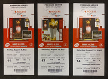 Load image into Gallery viewer, 2019 Rogers Cup Tennis Program & 3 ticket stubs Naomi Osaka vs Serena Williams