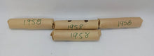 Load image into Gallery viewer, 1958 Canadian Pennies (50 coins per roll) 4 rolls