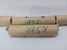 Load image into Gallery viewer, 1958 Canadian Pennies (50 coins per roll) 4 rolls