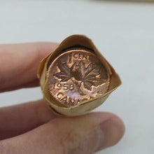 Load image into Gallery viewer, 1958 Canadian Pennies (50 coins per roll) 4 rolls