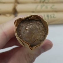 Load image into Gallery viewer, 1952 Canadian Pennies (50 coins per roll) 10 Rolls