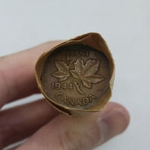 Load image into Gallery viewer, 1944 Canadian Pennies (50 coins per roll) 6 Rolls