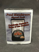 Load image into Gallery viewer, 1972 Paul Henderson Team Canada Signed Puck+Pin+COA in a case