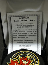 Load image into Gallery viewer, 1972 Paul Henderson Team Canada Signed Puck+Pin+COA in a case