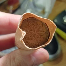Load image into Gallery viewer, 1952 and 1957 Canadian Pennies (50 coins per roll) 1 Roll