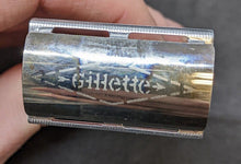 Load image into Gallery viewer, Vintage Brown Leather, Gold Tone Mini Gillette Travel Shaving Kit