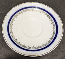 Load image into Gallery viewer, Set of 4 Romania Made Cups & Saucers - Cobalt Blue & Gold Detail