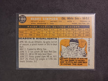 Load image into Gallery viewer, 2009 Topps Heritage 50th Anniversary 1960 Buybacks #180 Harry Simpson Brown Back