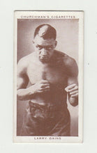 Load image into Gallery viewer, 1938 WA&AC Churchman Larry Gains Boxing Personalities Card
