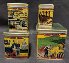 Load image into Gallery viewer, Set of 4 San Remo Buona Italia Nesting Tins / Canisters With Plastic Windows