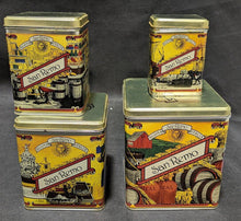 Load image into Gallery viewer, Set of 4 San Remo Buona Italia Nesting Tins / Canisters With Plastic Windows