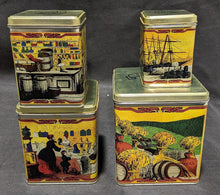 Load image into Gallery viewer, Set of 4 San Remo Buona Italia Nesting Tins / Canisters With Plastic Windows