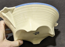 Load image into Gallery viewer, Vintage Crown Ducal Earthenware Round Covered Vegetable Dish - Blue Rim, Flowers