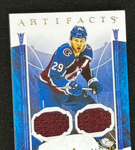 Load image into Gallery viewer, 2019-20 Artifacts Material Dual Jersey Nathan Mckinnon 43/249 #51 Hockey Card