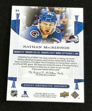 Load image into Gallery viewer, 2019-20 Artifacts Material Dual Jersey Nathan Mckinnon 43/249 #51 Hockey Card