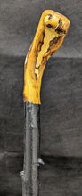 Load image into Gallery viewer, Wooden Cane / Walking Stick - Unique Design / Painting - Brass Tip - 34"