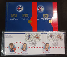 Load image into Gallery viewer, 2000, 50th NHL ALL-STAR GAME PLAYER STAMP SET / CANADA POST Lot of 4