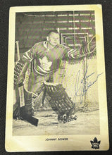 Load image into Gallery viewer, 1960's Toronto Maple Leafs Team Issue Johnny Bower Signed photo 3.5X5.5 Rare
