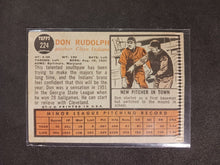 Load image into Gallery viewer, 2011 Topps Heritage 50th Anniversary 1962 Buybacks Don Rudolph #224 Brown Back B