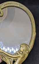 Load image into Gallery viewer, Early 1900's France Art Nouveau Brass Hand Mirror