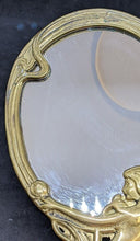 Load image into Gallery viewer, Early 1900's France Art Nouveau Brass Hand Mirror