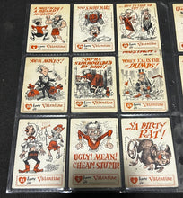 Load image into Gallery viewer, 1960 Funny Valentines lot of 18 cards, EX+ condition