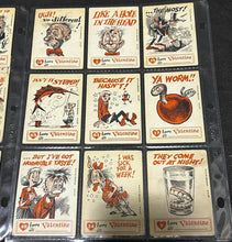 Load image into Gallery viewer, 1960 Funny Valentines lot of 18 cards, EX+ condition