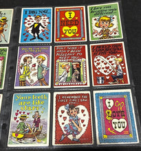 Load image into Gallery viewer, 1960 Funny Valentines lot of 18 cards, EX+ condition