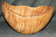 Load image into Gallery viewer, Large Handmade Deep Wooden Bowl, Tiger Stripe Design