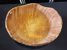 Load image into Gallery viewer, Large Handmade Deep Wooden Bowl, Tiger Stripe Design