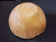 Load image into Gallery viewer, Large Handmade Deep Wooden Bowl, Tiger Stripe Design