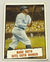 Load image into Gallery viewer, 1961 Topps Babe Ruth hits 60th Homer #401, VG-EX