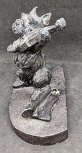 Load image into Gallery viewer, Antique Cast Iron Scottie Dog Playing Violin Door Stop
