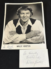 Load image into Gallery viewer, Wally Koster Signed Autograph Photo 8" X 10", EX+