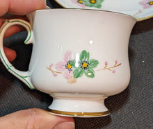 Load image into Gallery viewer, 1935 PARAGON Bone China Dessert Set For 5 - Green & Pink Flowers