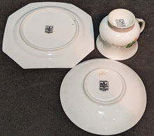 Load image into Gallery viewer, 1935 PARAGON Bone China Dessert Set For 5 - Green & Pink Flowers