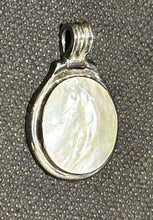 Load image into Gallery viewer, Mother of Pearl Pendant Slider Sterling Silver, EX+
