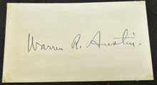 Load image into Gallery viewer, Vintage Autograph of Warren Robinson Austin Senator of Vermont, EX