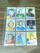 Load image into Gallery viewer, Sheet of 9, 1975-76 O-Pee-Chee Hockey Cards #123-138, VG+