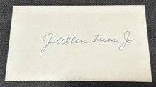 Load image into Gallery viewer, Signed Autograph Card of J. Allen Frear Jr. Senator of Delaware, EX