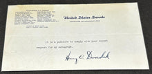 Load image into Gallery viewer, Signed Autograph Letter of Henry C. Dworshak Senator of Idaho, EX