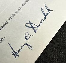 Load image into Gallery viewer, Signed Autograph Letter of Henry C. Dworshak Senator of Idaho, EX