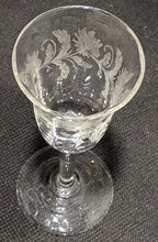 Load image into Gallery viewer, Etched Thistle Design Crystal Sherry Glass